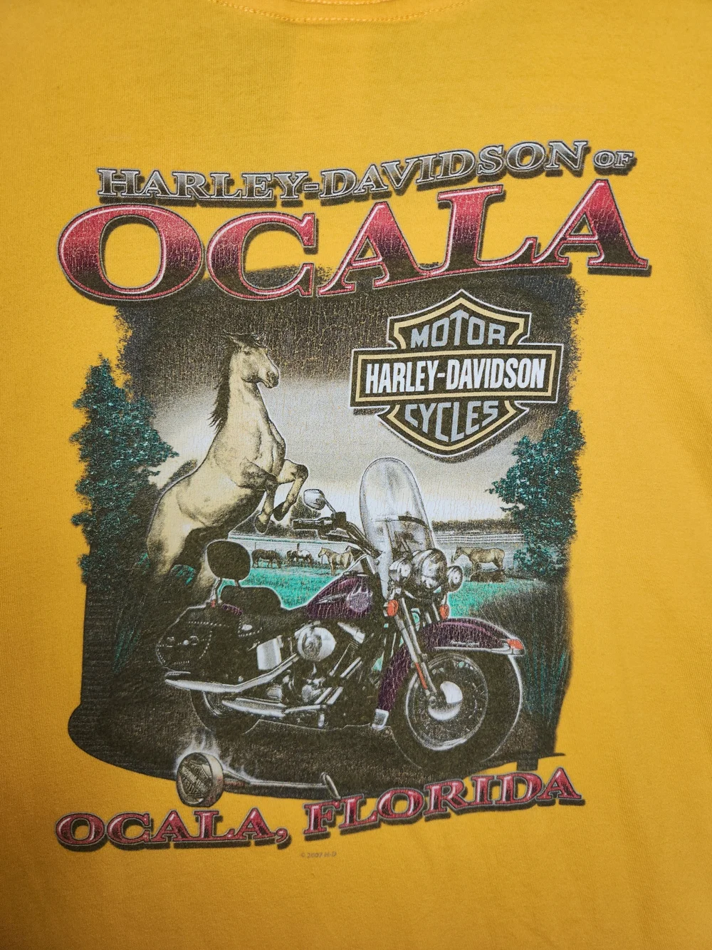 Harley-Davidson Men's Yellow Logo T‑Shirt #288